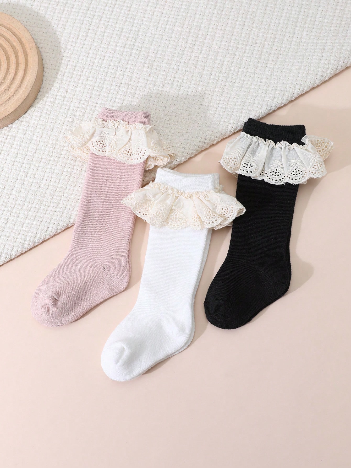 Baby Sock Oximeter - 3 أزواج من الجوارب الطويلة للفتيات