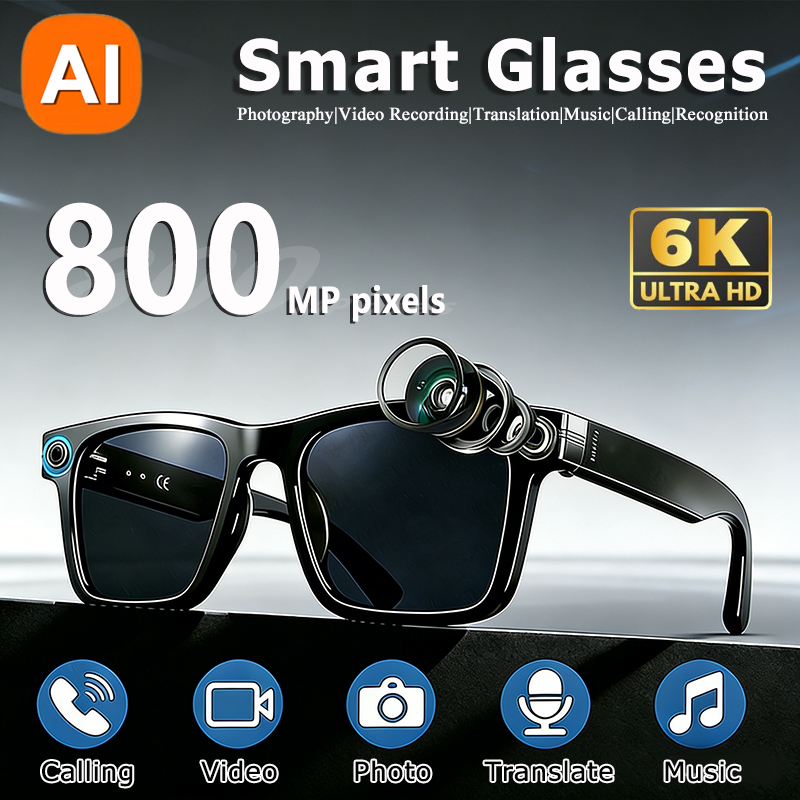 Smart Glasses Lens - نظارات ذكية بكاميرا عالية الدقة 6K