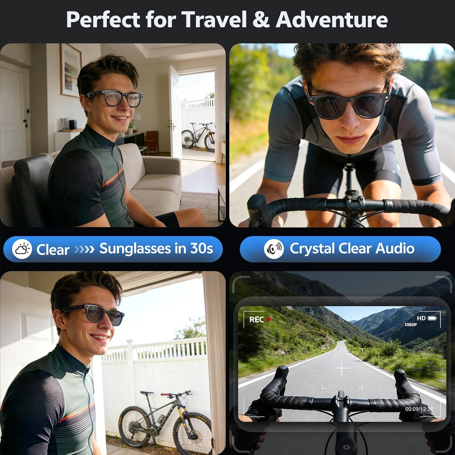 نظارات ذكية 4K بدقة 8 ميجابكسل - مراجعة Smart Glasses Lens وسعره